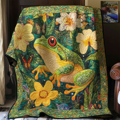 Yellow Flower And Frog XR0708016CL Quilt