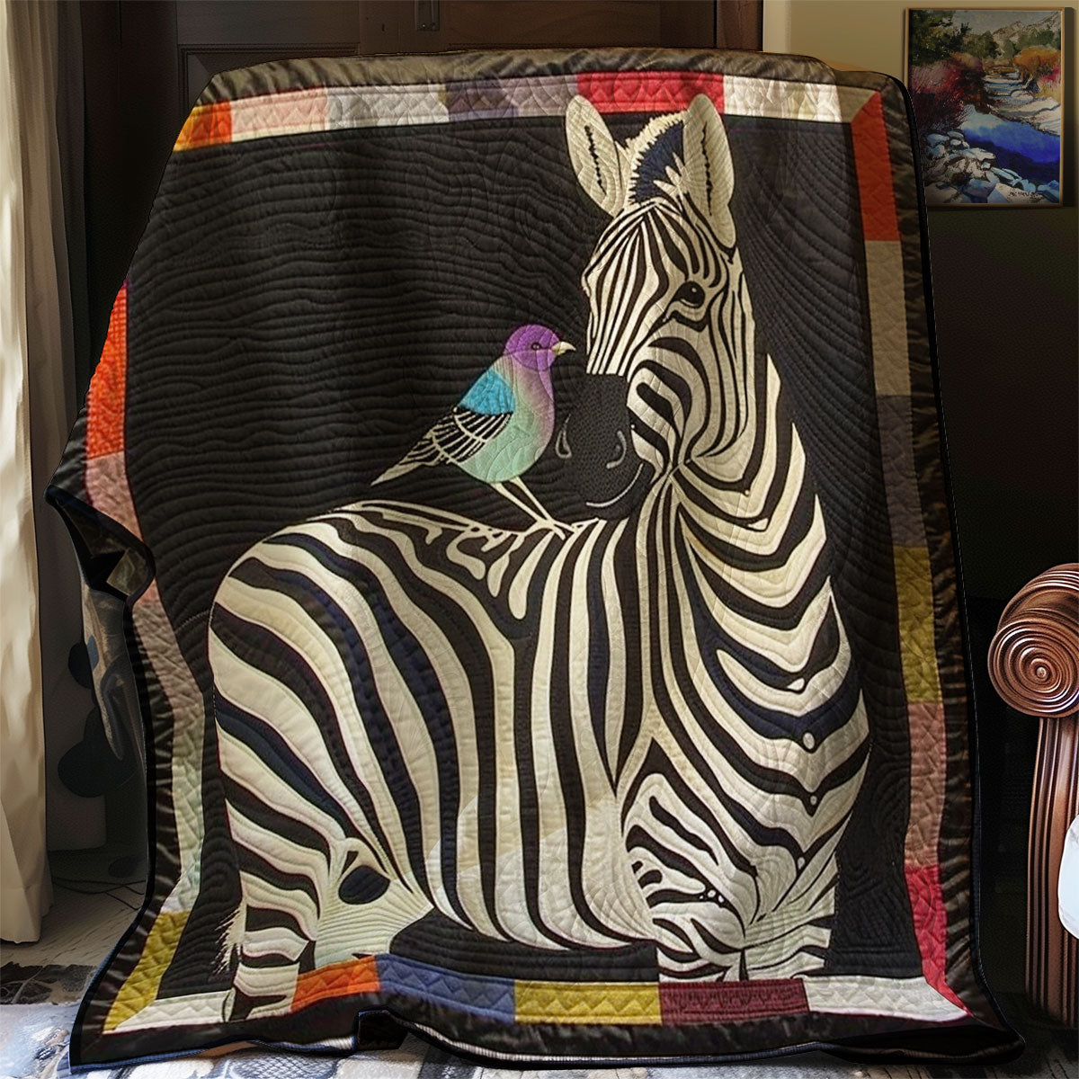 Zebra And Bird XR2206013CL Quilt