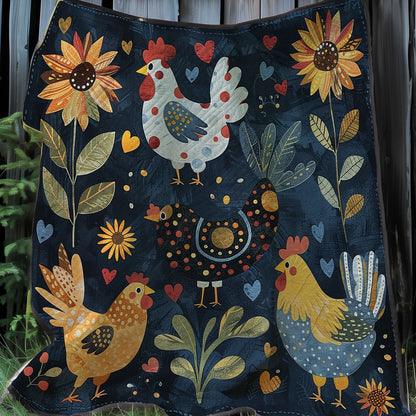 Adorable Chickens XR2907012CL Quilt