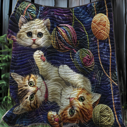 Adorable Yarn Kitties XR3007021CL Quilt