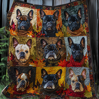 Autumn Scarf French Bulldogs XR3107007CL Quilt