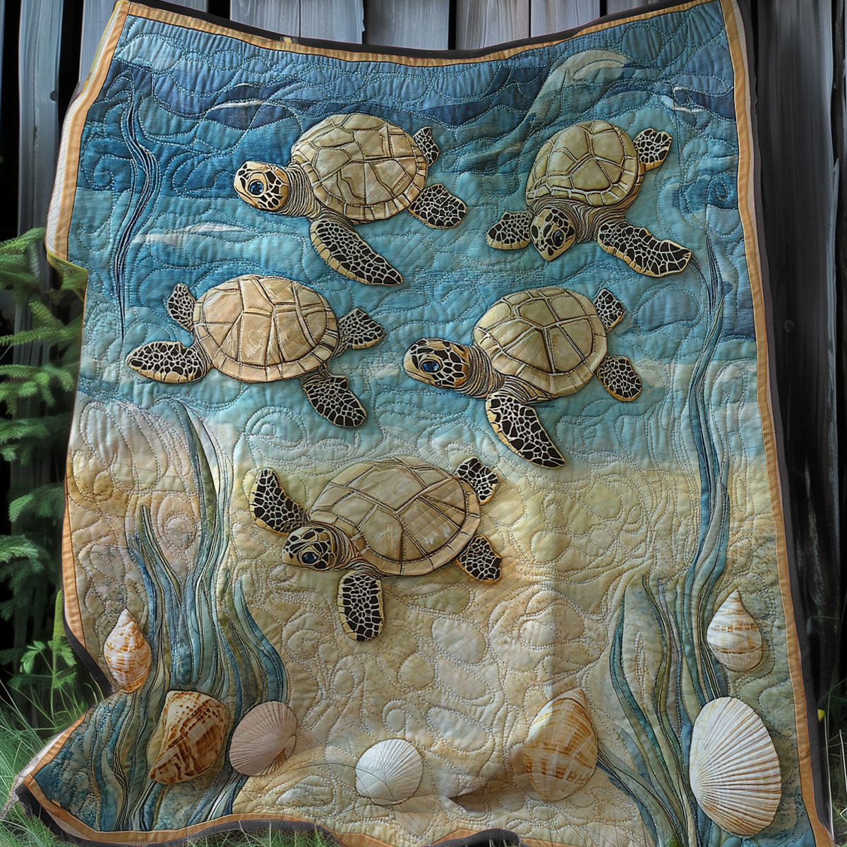 Baby Sea Turtles XR0108030CL Quilt