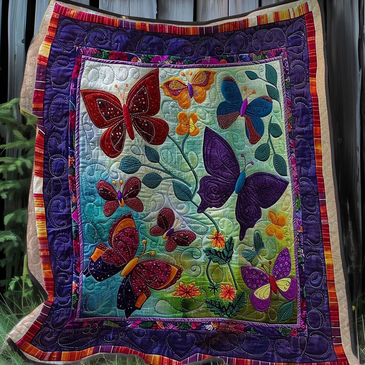 Beauty Butterflies XR3007006CL Quilt