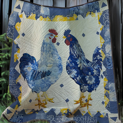 Blue Chickens XR0908019CL Quilt