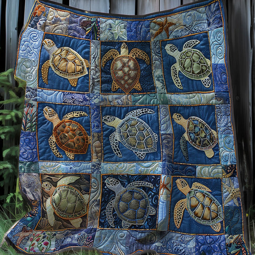 Blue Sea Turtles XR0507002CL Quilt