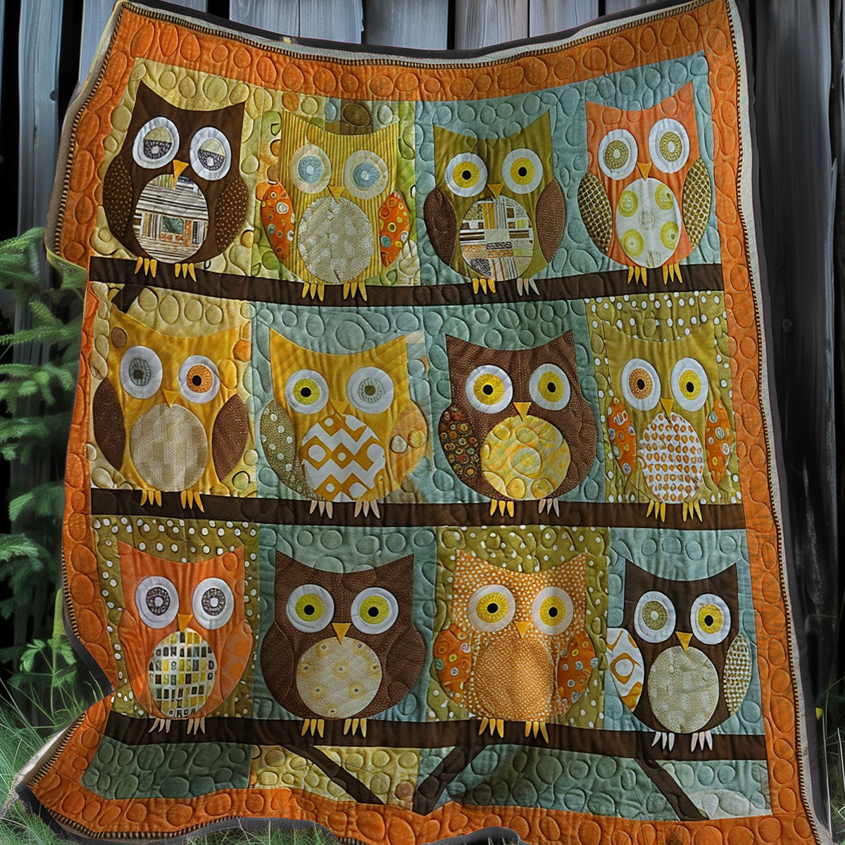 Branch Perch Owls XR2607023CL Quilt