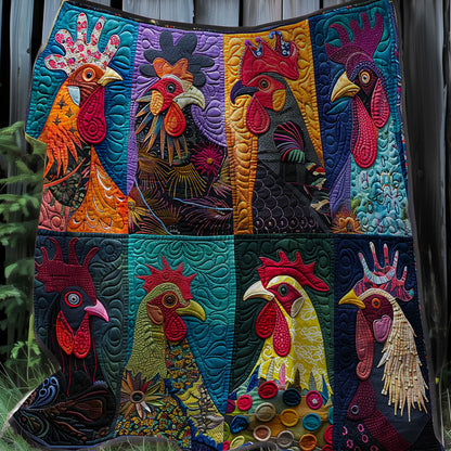 Brave Roosters XR2607016CL Quilt