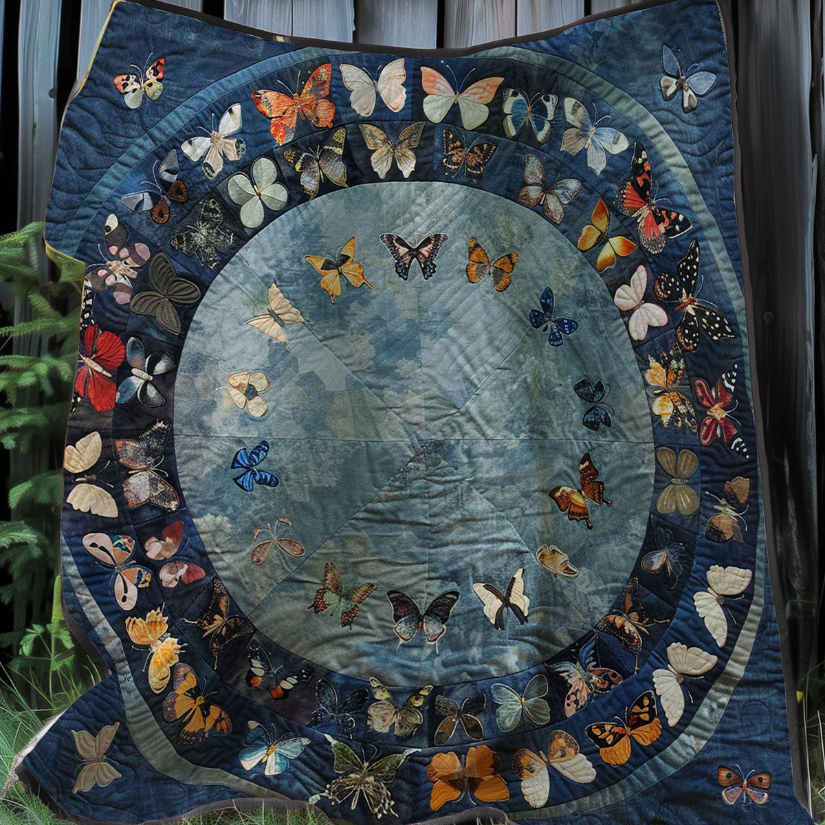 Butterfly Yard XR1307005CL Quilt