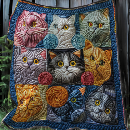 Cat Kitten Yarn Frolic XR2907005CL Quilt