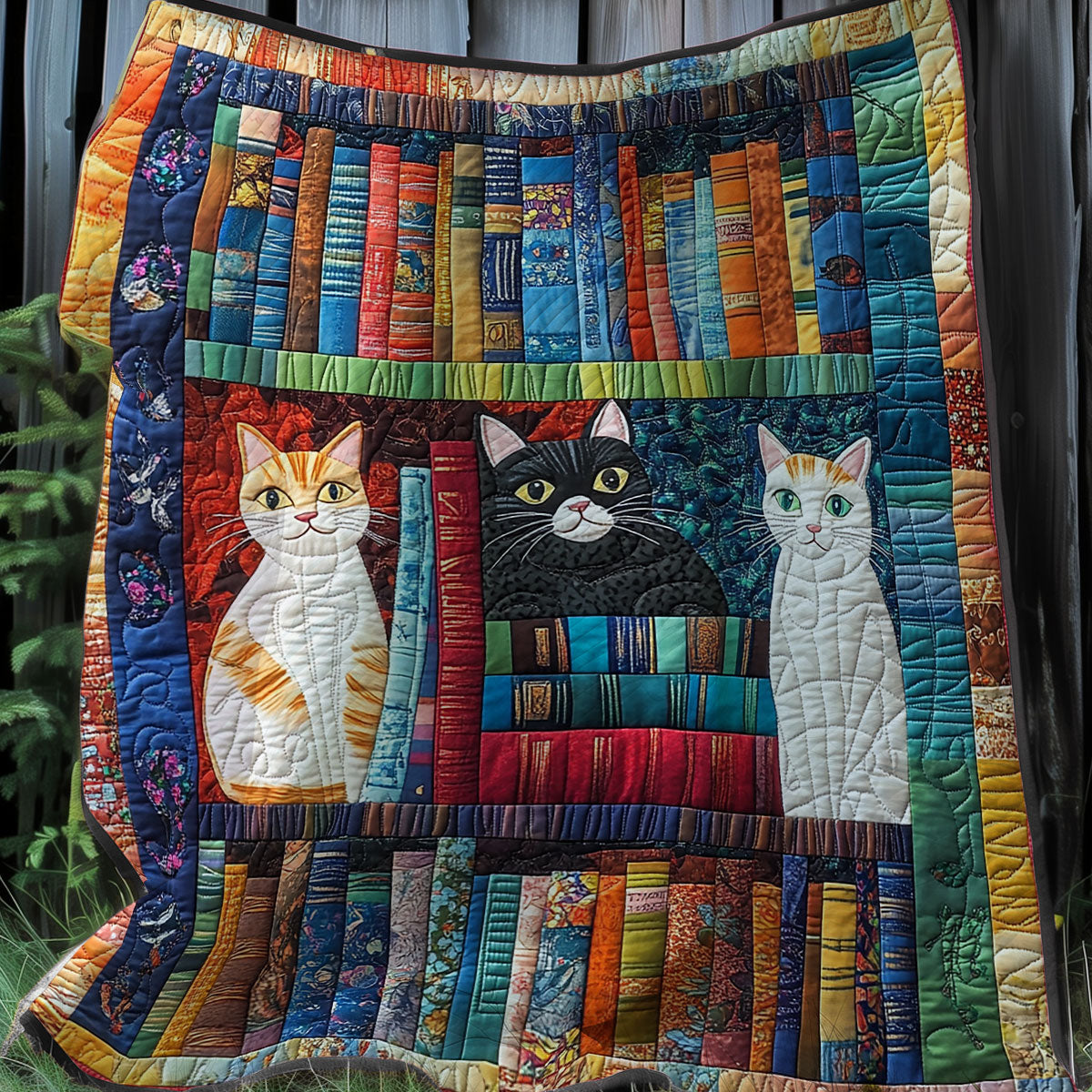 Cats Love Books XR0508018CL Quilt