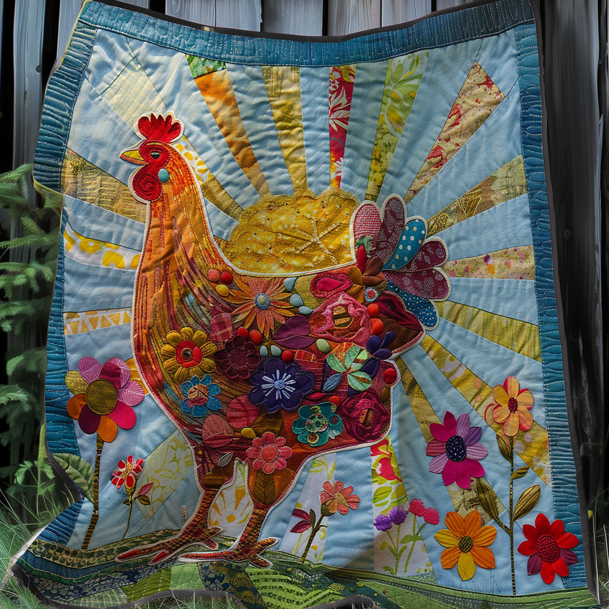 Charming Chicken XR2407030CL Quilt