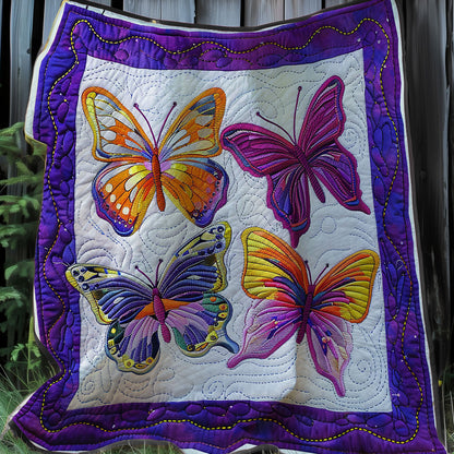 Charming Purple Butterflies XR3007001CL Quilt