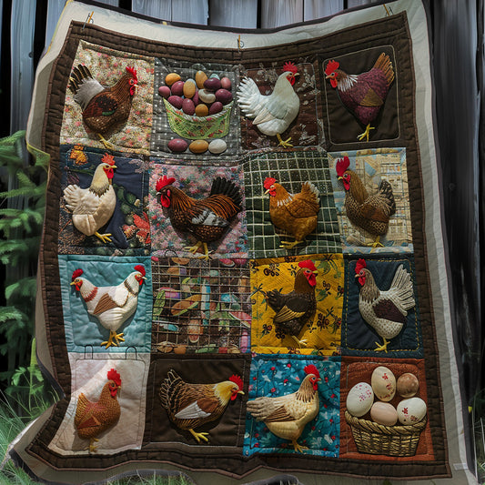 Chickens And Eggs XR2507011CL Quilt