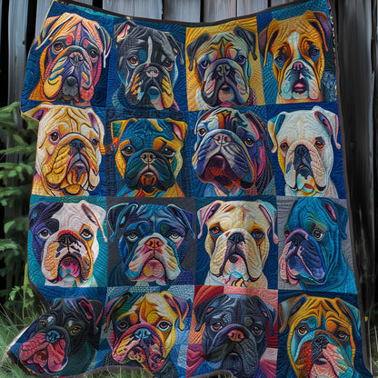 Coloful Bulldogs XR0807017CL Quilt