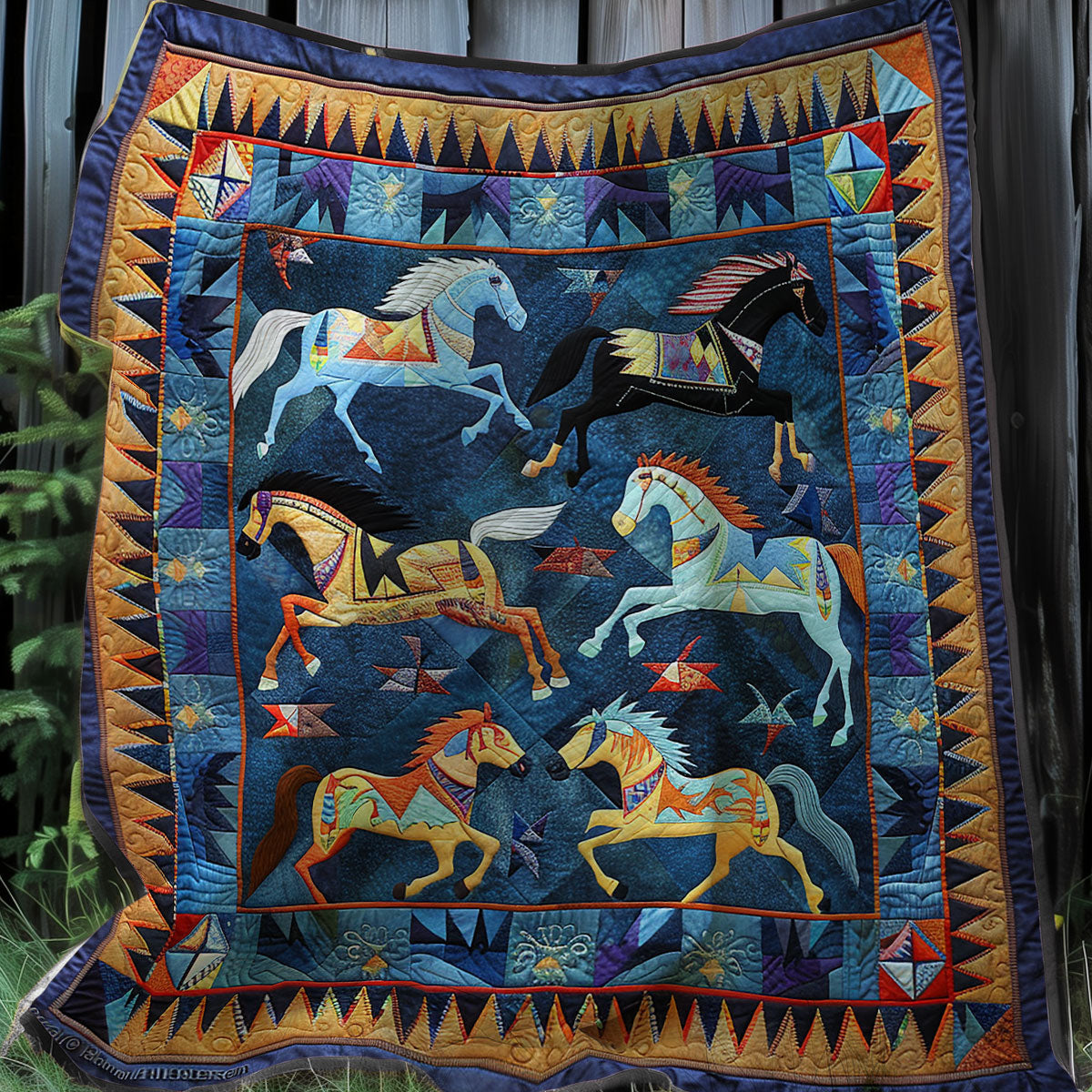 Coloful Horse XR0507028CL Quilt