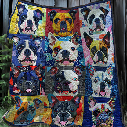 Colorful Boston Terrier XR0807016CL Quilt