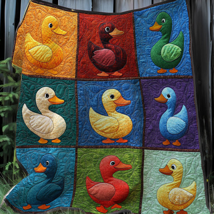 Colorful Ducks WO3107017CL Quilt