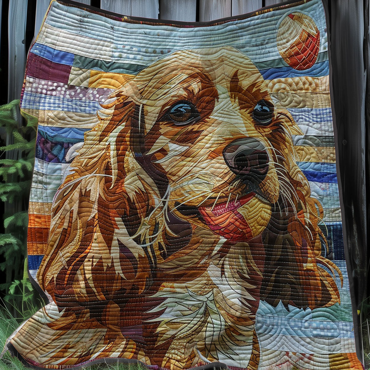 Cooker Spaniel And Ball 2607006CL Quilt