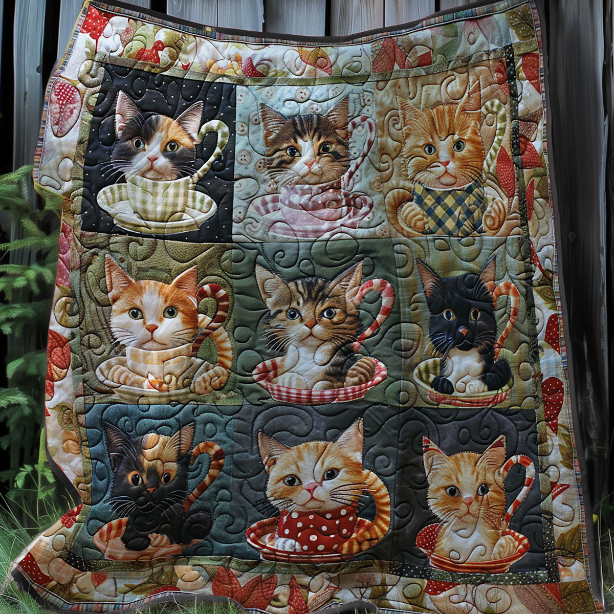 Cup Of Cats XR3007034CL Quilt