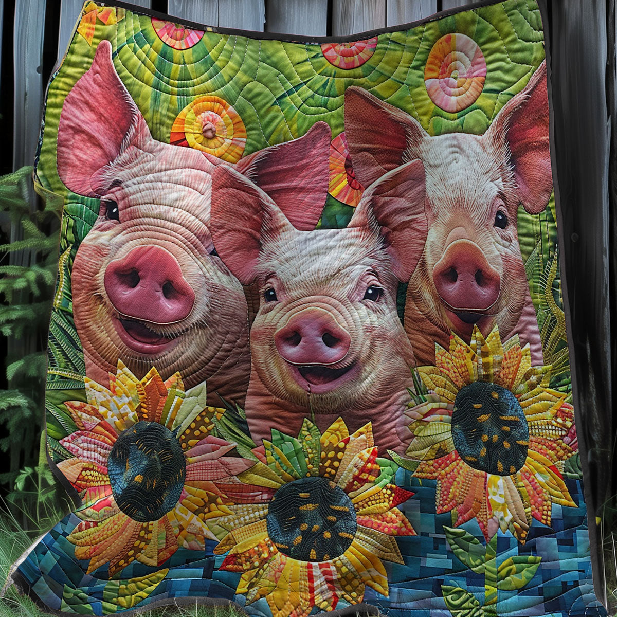 Cute Pigs XR0207014CL Quilt