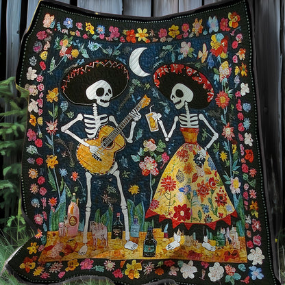 Dancing Sugar Skulls XR0108031CL Quilt
