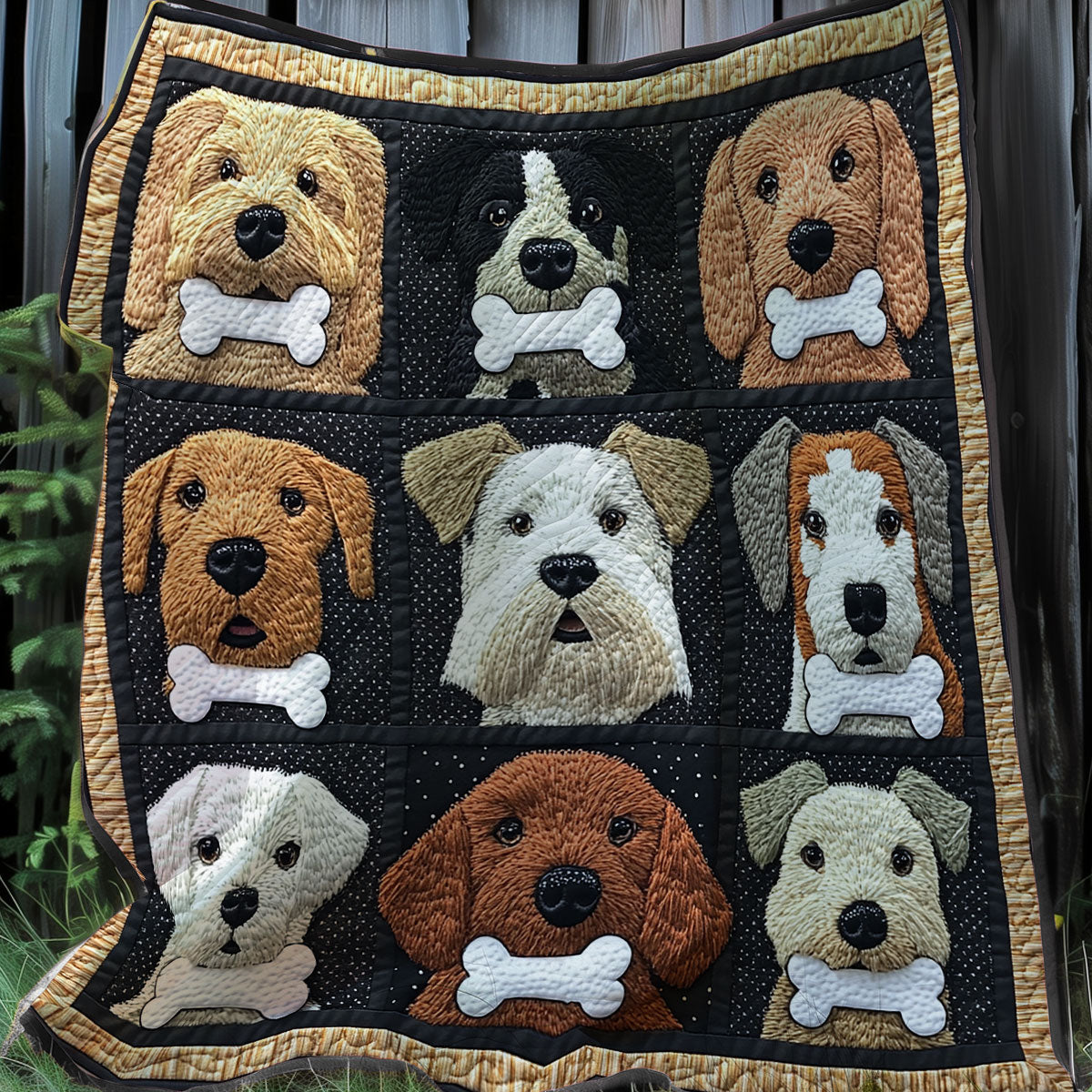 Dogs And Bones XR0608001CL Quilt