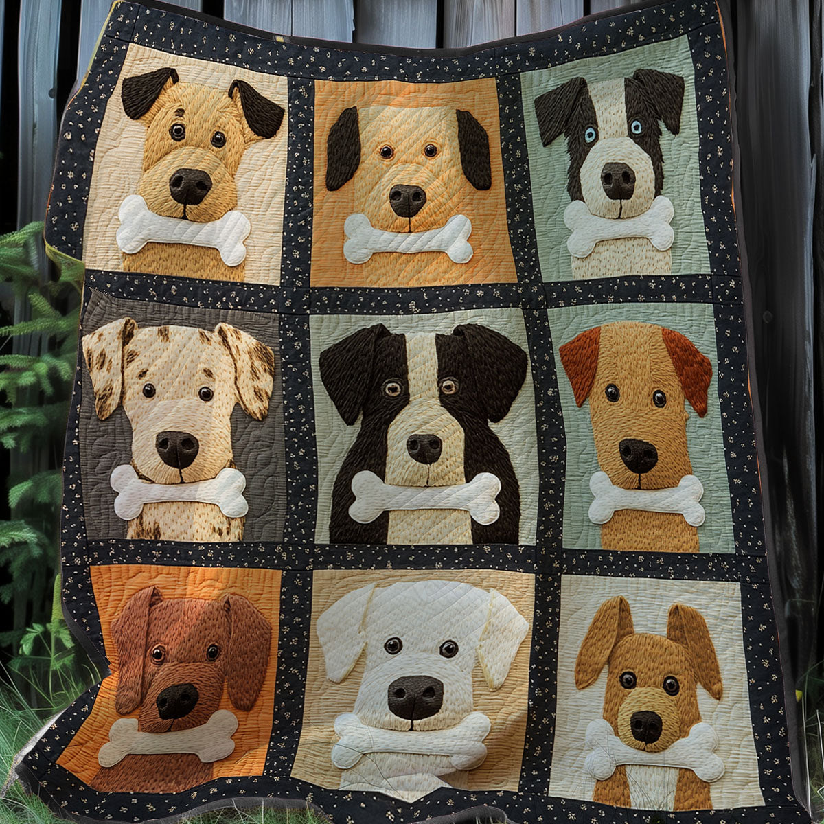 Dogs Love Bones XR0608002CL Quilt