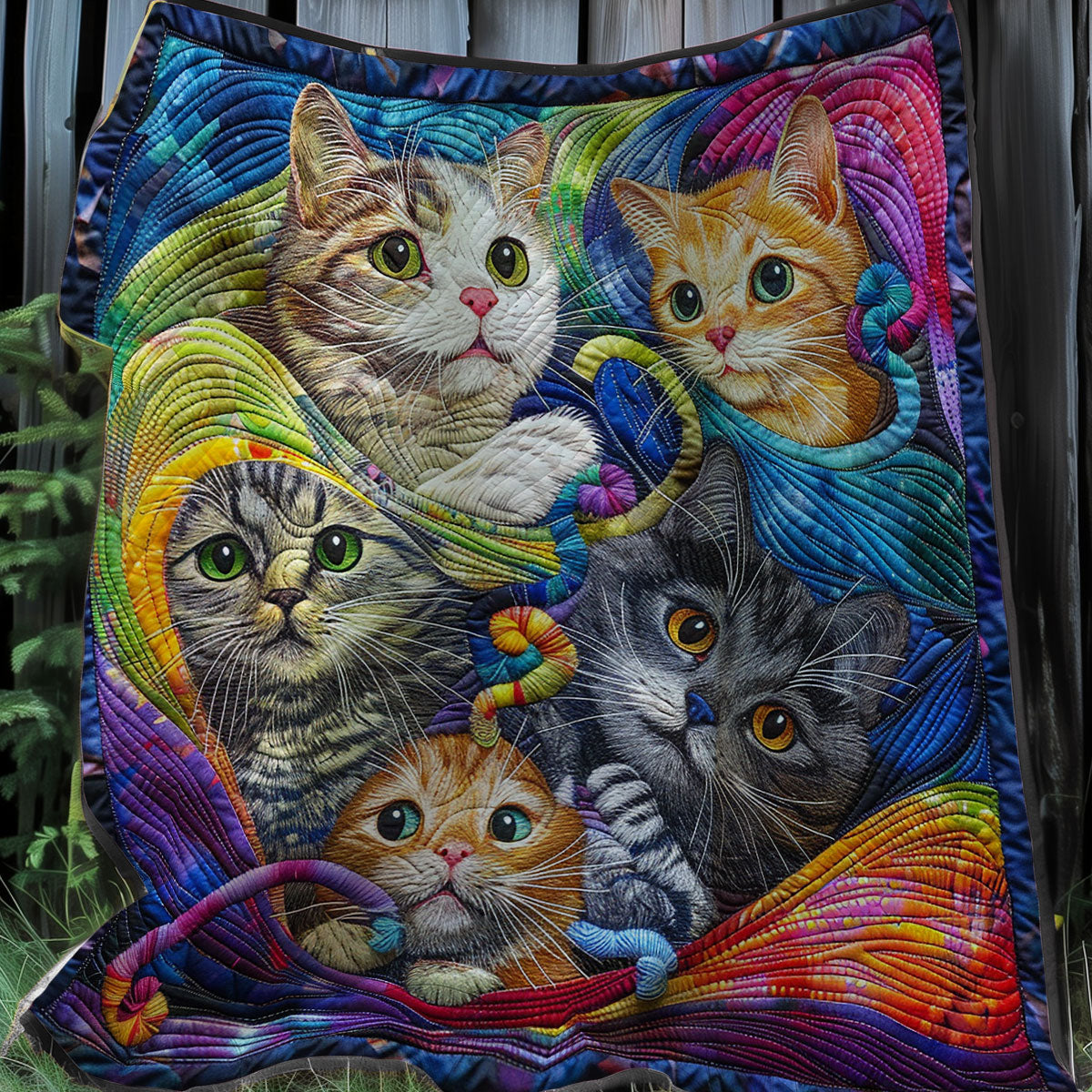 Dreaming Kitties XR3007018CL Quilt