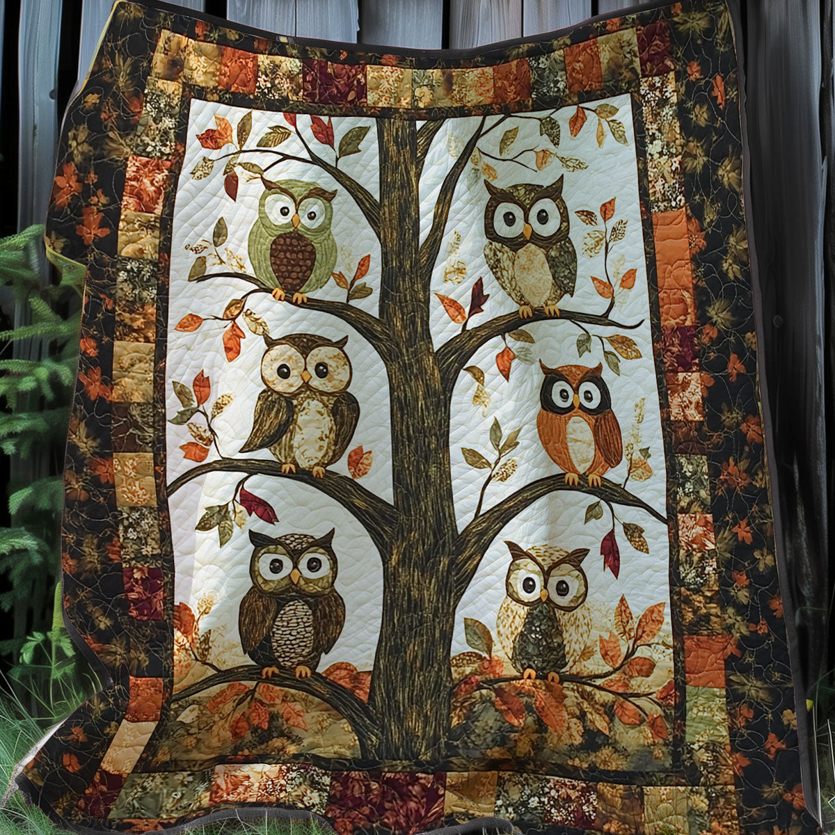 Fall Season Owl XR0608025CL Quilt