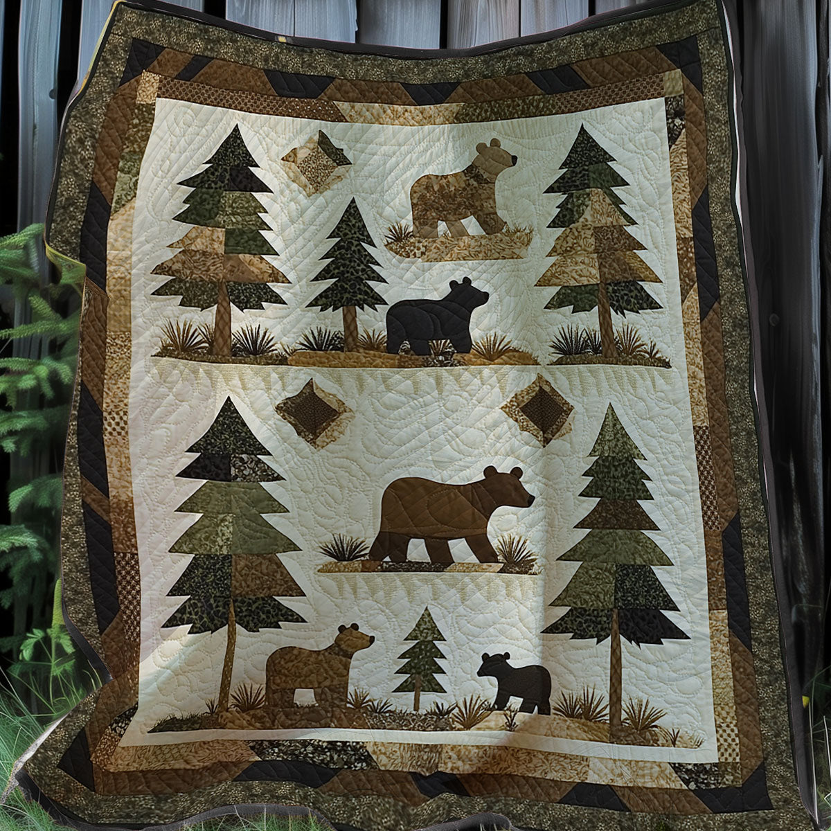 Family Bears XR0708009CL Quilt