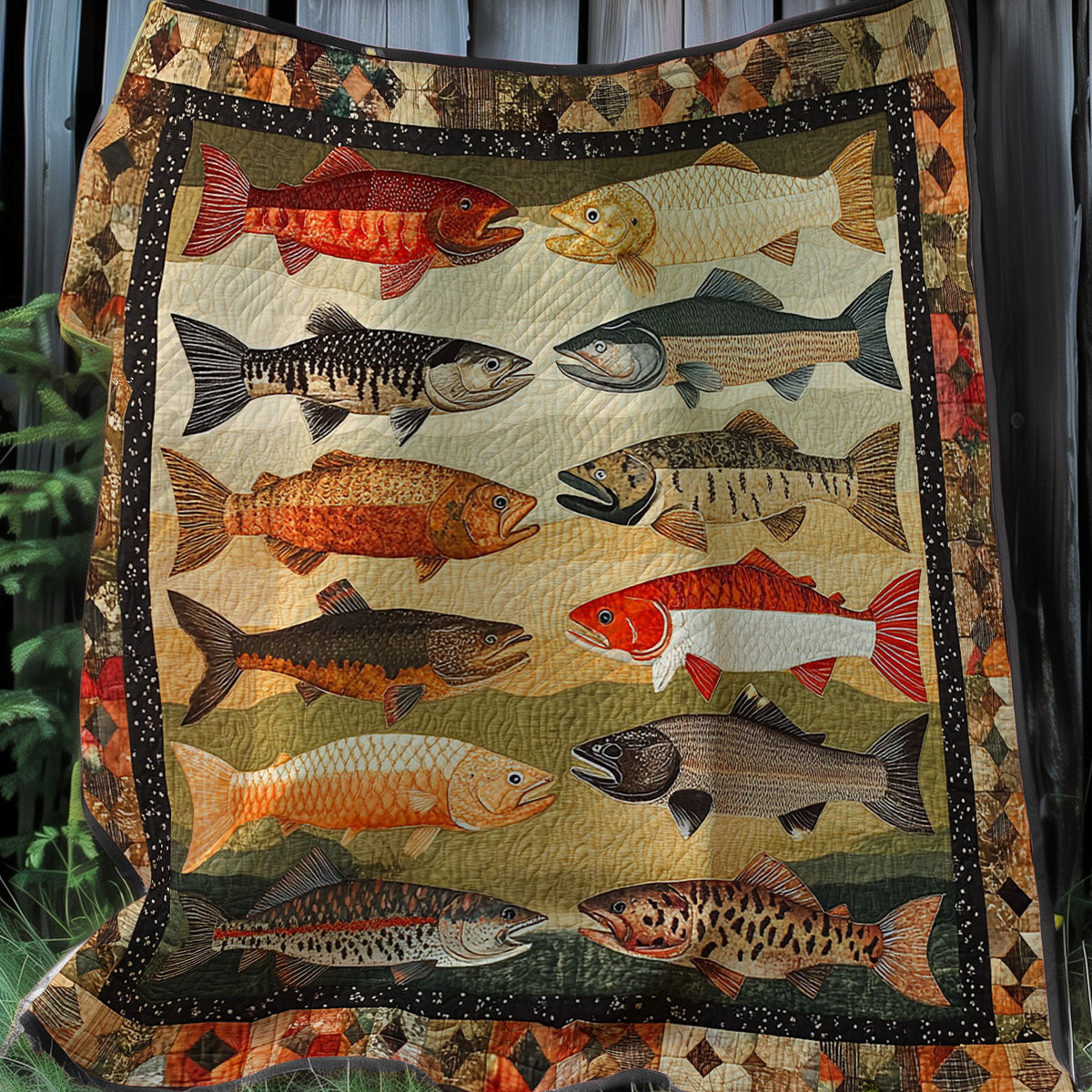 Fish Lovers XR0208016CL Quilt