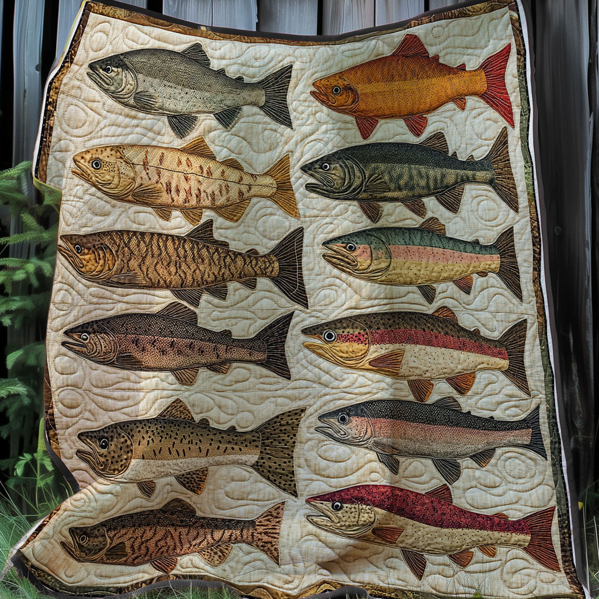 Fishing Fervor Xr0208019CL Quilt