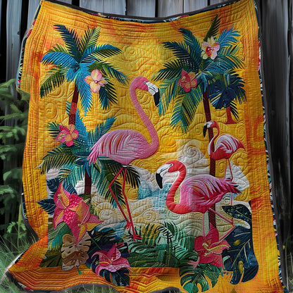 Flamingo And Beach XR2907001CL Quilt