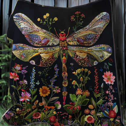 Floral Dragonfly XR3107034CL Quilt