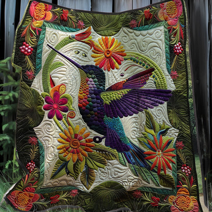 Floral Hummingbird XR1807003CL Quilt