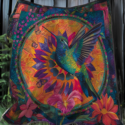 Floral Mandala Hummingbird XR2207007CL Quilt