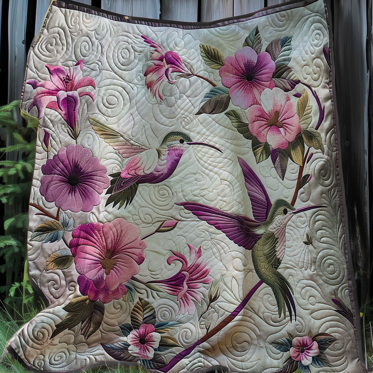 Flying Hummingbirds XR1007012CL Quilt