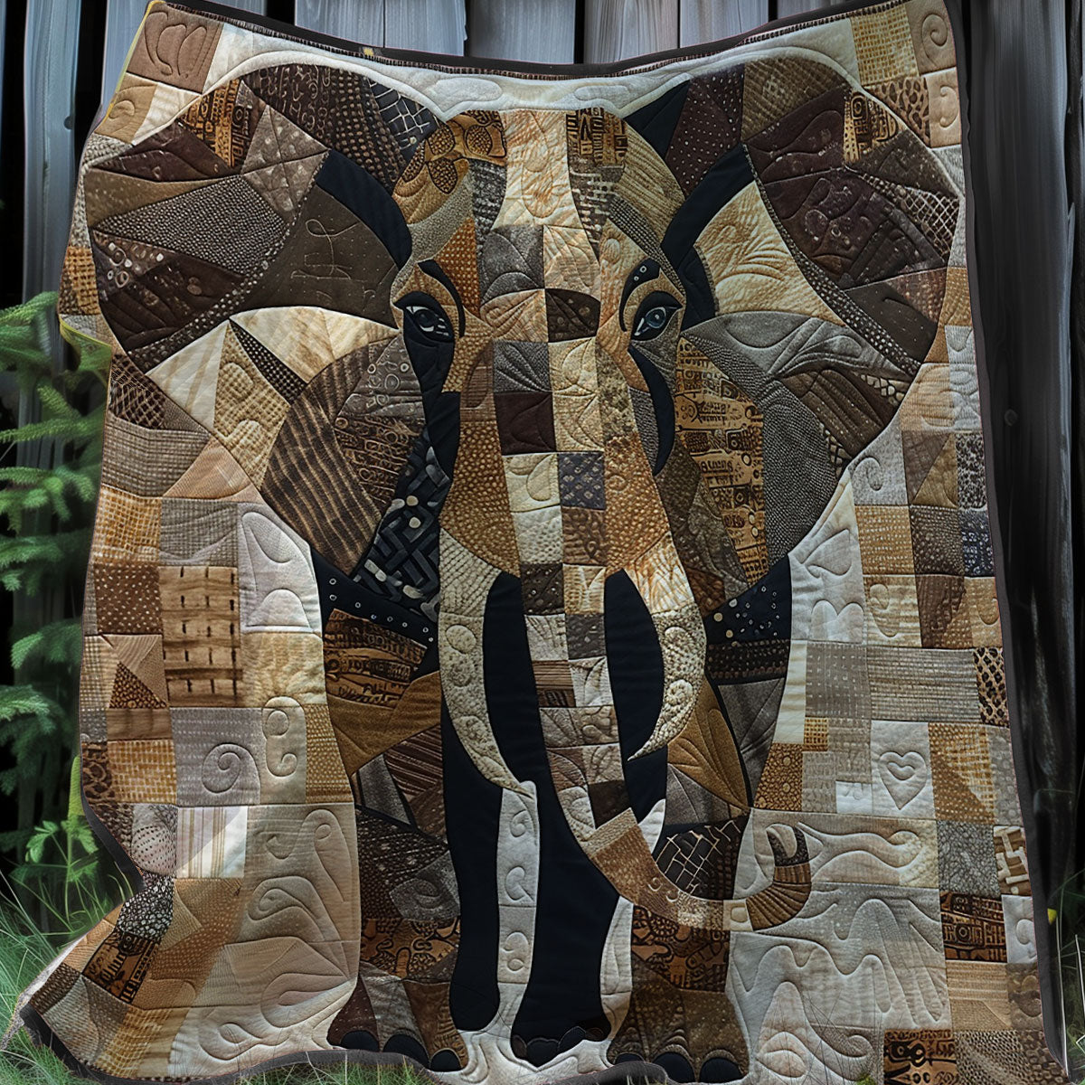 Forest Elephant XR2407027CL Quilt