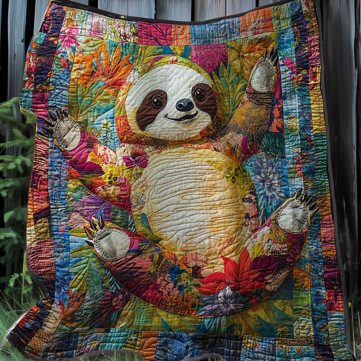 Funny Baby Sloth XR3107049CL Quilt