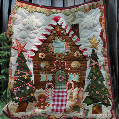 Gingerbread House With Candy XR3107018CL Quilt
