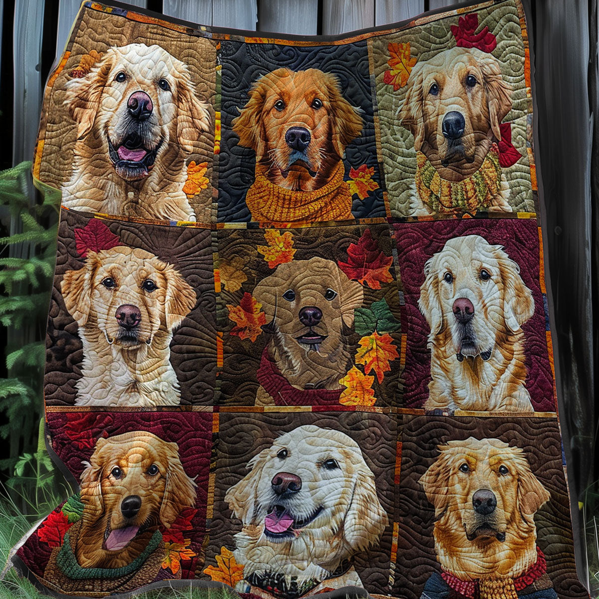 Golden Retriever Season XR3107010CL Quilt