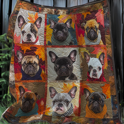 Golden Season French Bulldogs XR3107006CL Quilt