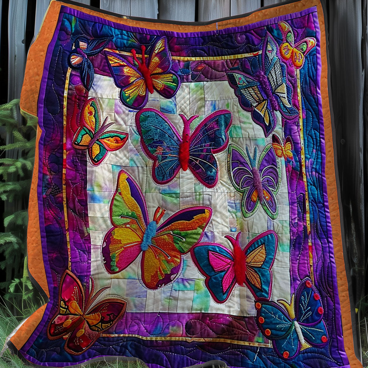 Graceful Butterflies XR3007004CL Quilt