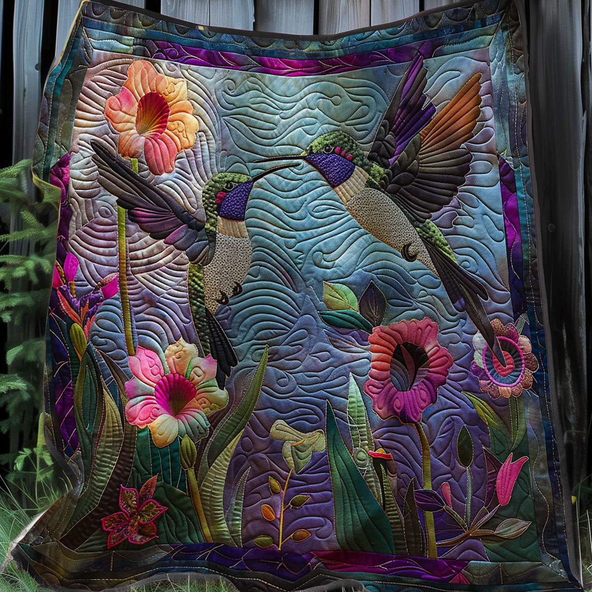 Hummingbird Garden XR1007003CL Quilt