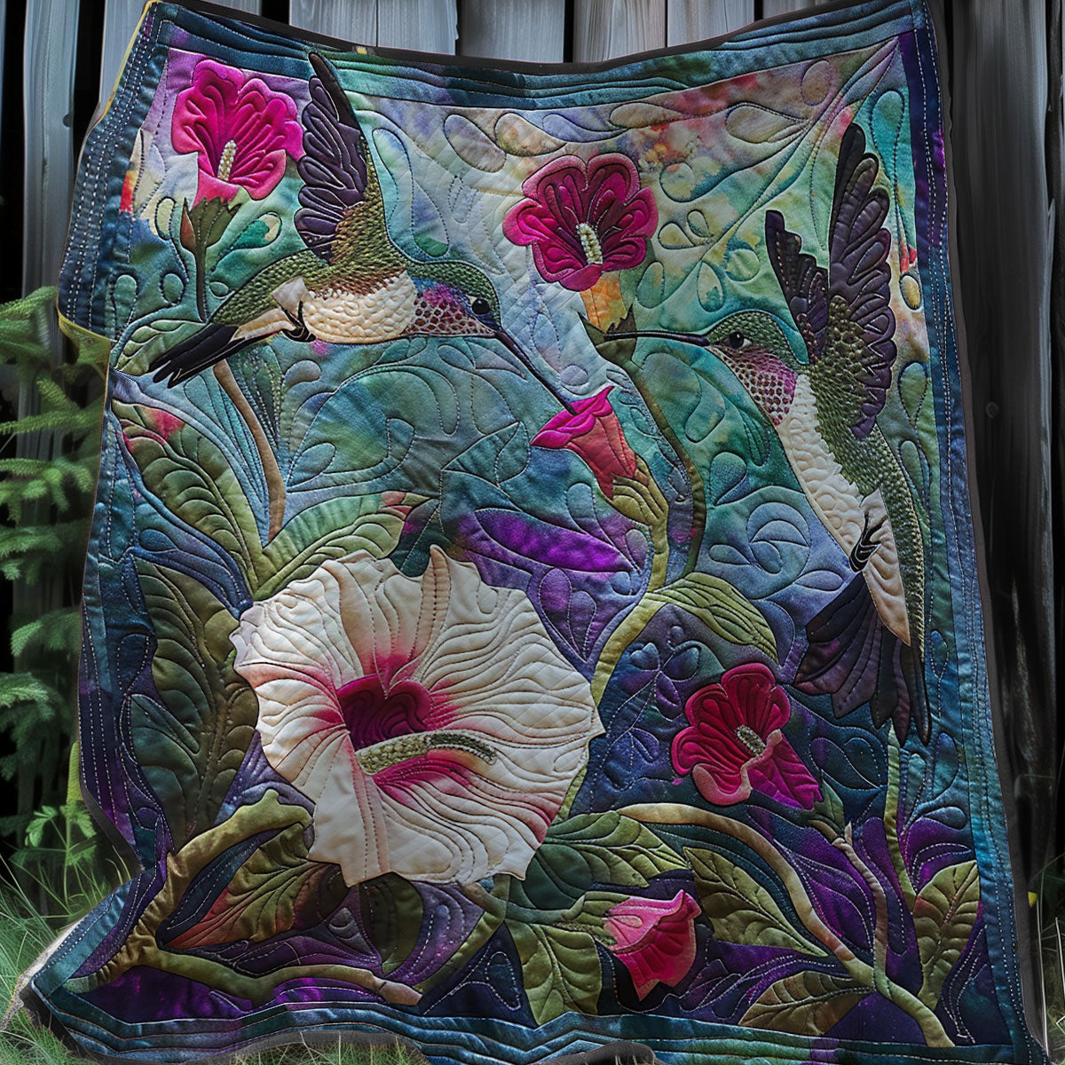 Hummingbird Garden XR1007004CL Quilt