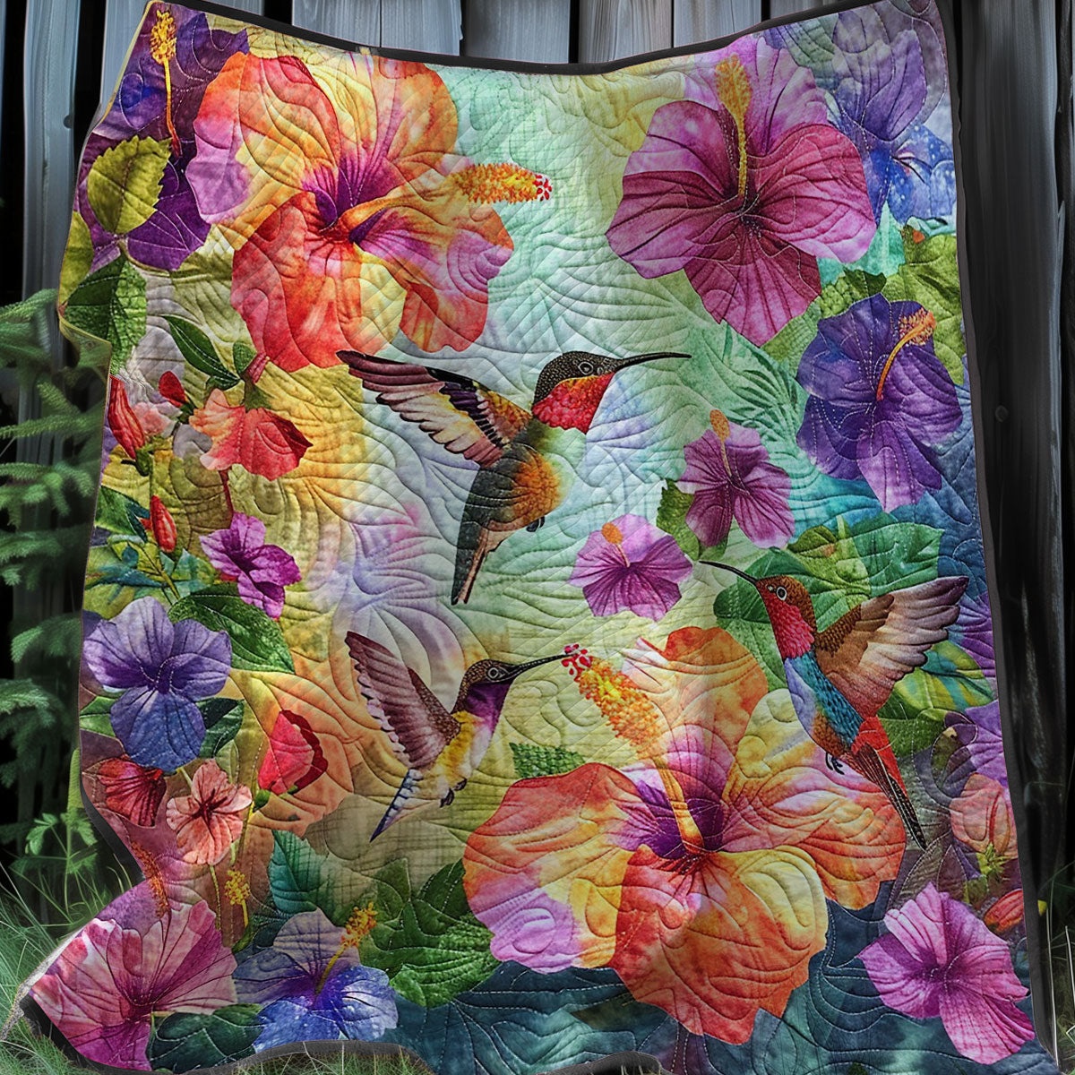 Hummingbird Lovers XR1007015CL Quilt