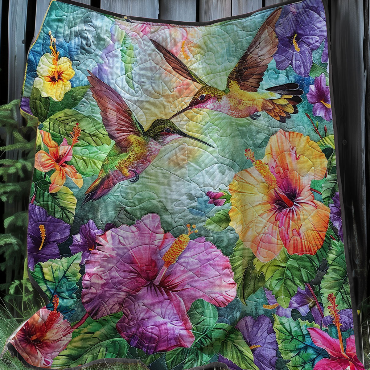 Hummingbird Lovers XR1007016CL Quilt