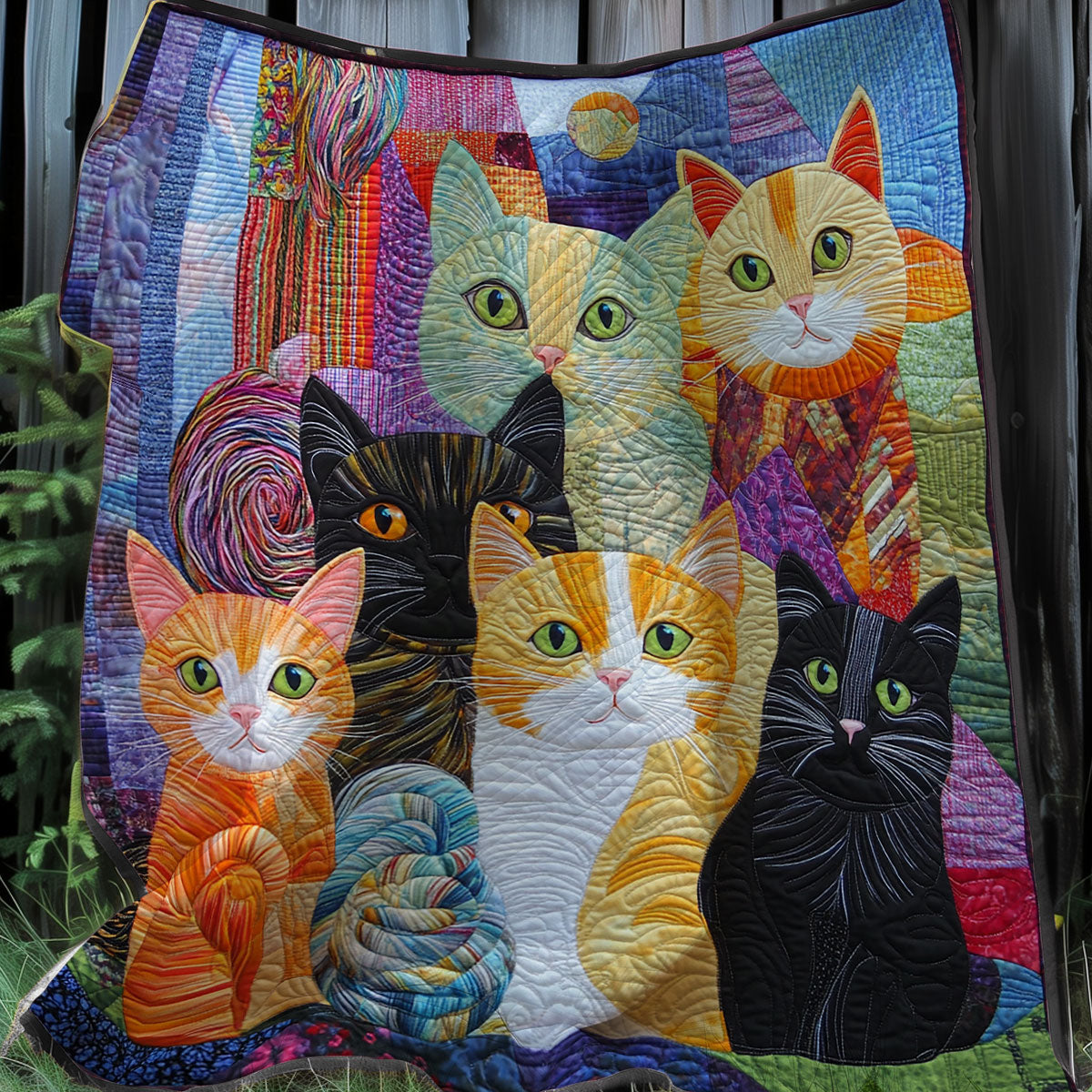 Jolly Cats And Yarns XR0208014CL Quilt