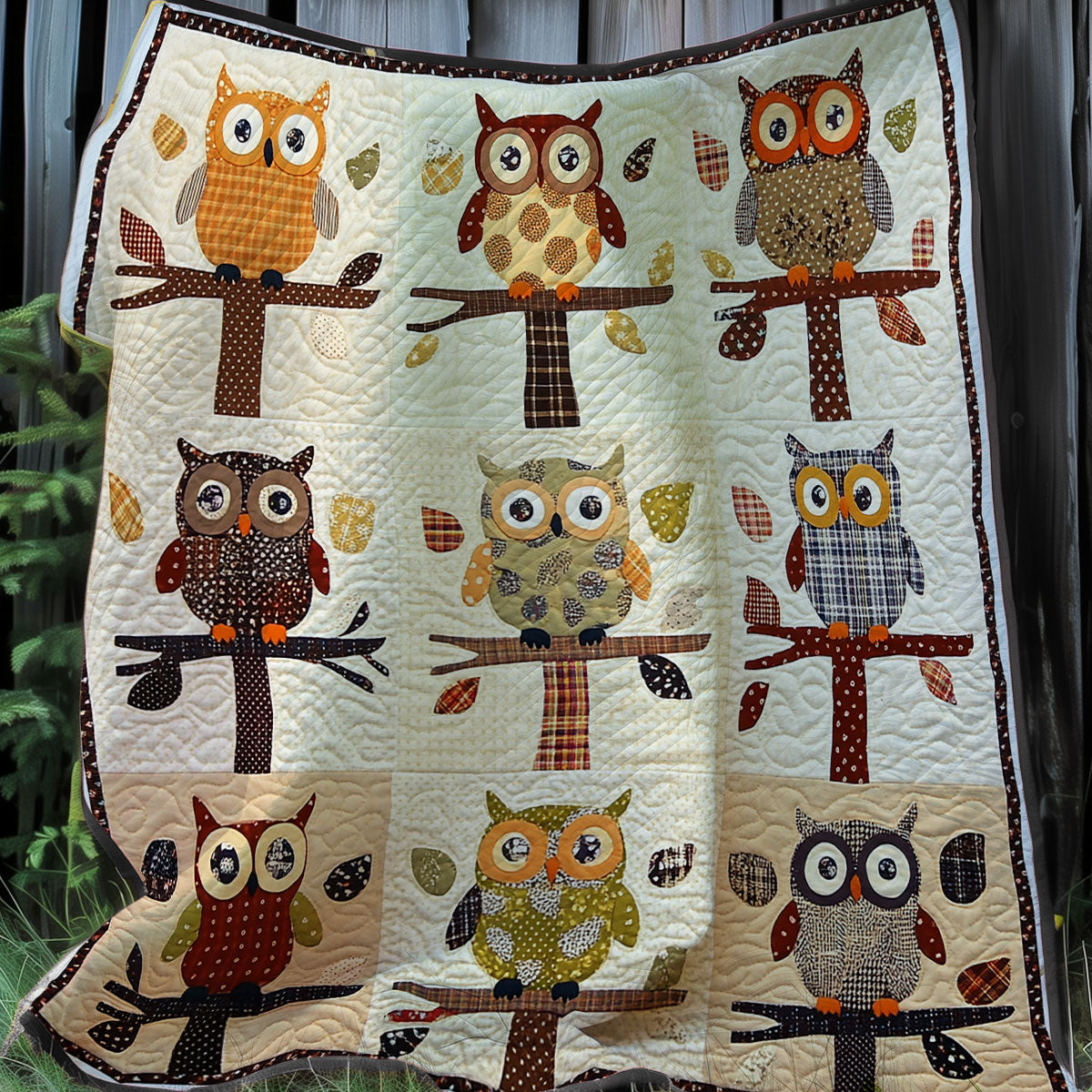 Jungle Owls XR0108005CL Quilt