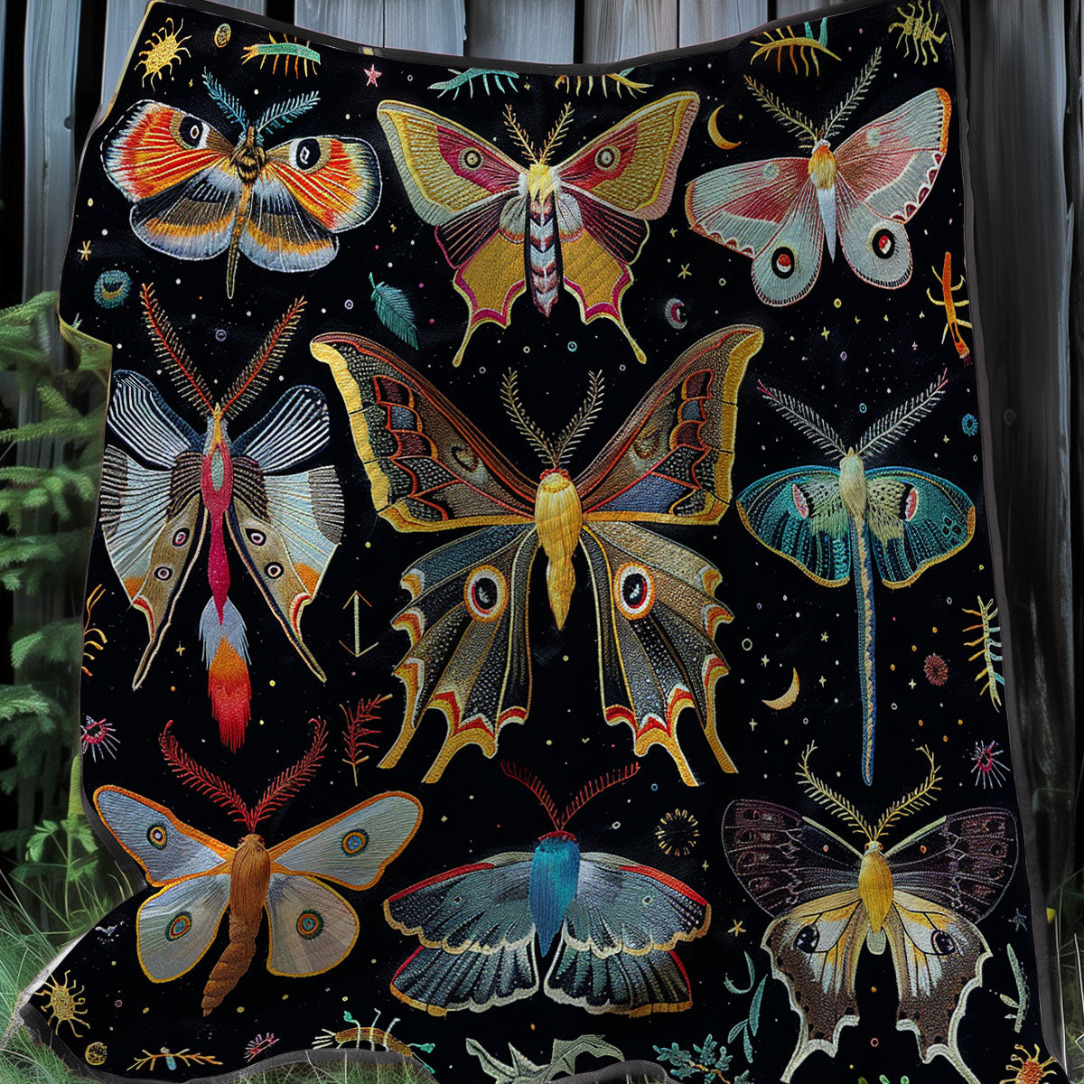 Night Butterflies XR1307001CL Quilt